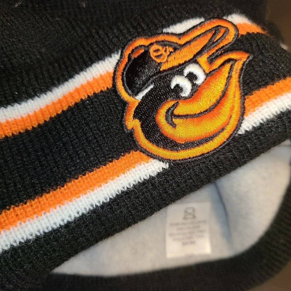 Baltimore Orioles SGA Giveaway Knit Ski Snow Winter Cap Hat Black & Orange Felt
